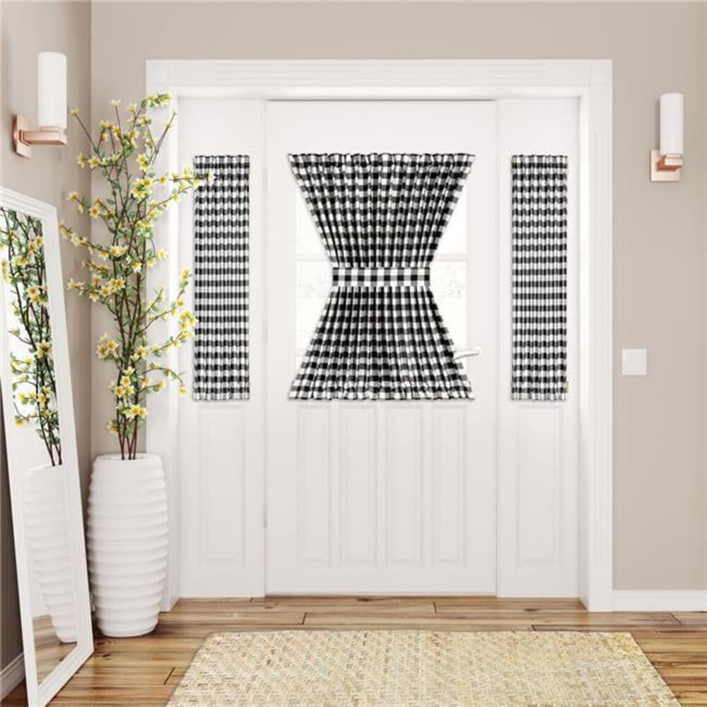 54 x 40 in. Polyester Light Filtering Buffalo Check Rod Pocket Curtain